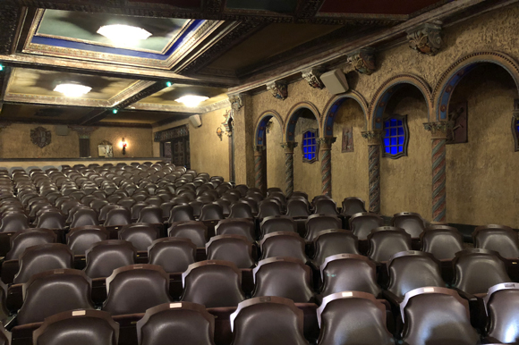 New seats installed at the Tampa Theatre. 