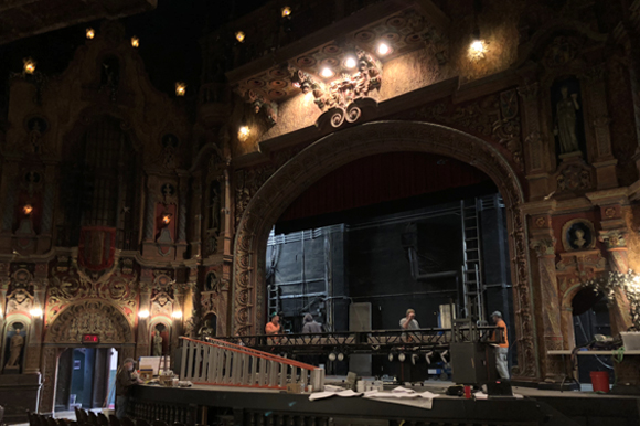 Renovations underway at the Tampa Theatre.