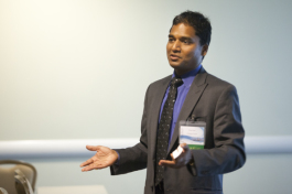 Kunal Jain leads a discussion during Health Camp Tampa 2013.