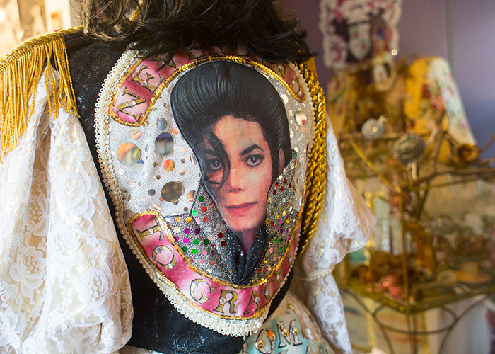 A costume honoring Michael Jackson made by  Janna Kennedy-Hyten of the Artist Enclave of Historic Kenwood.