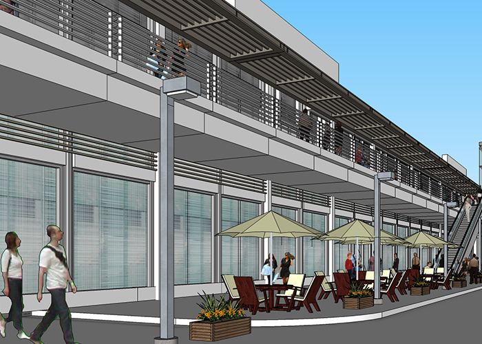 Uptown Tampa retail and office space renderings.