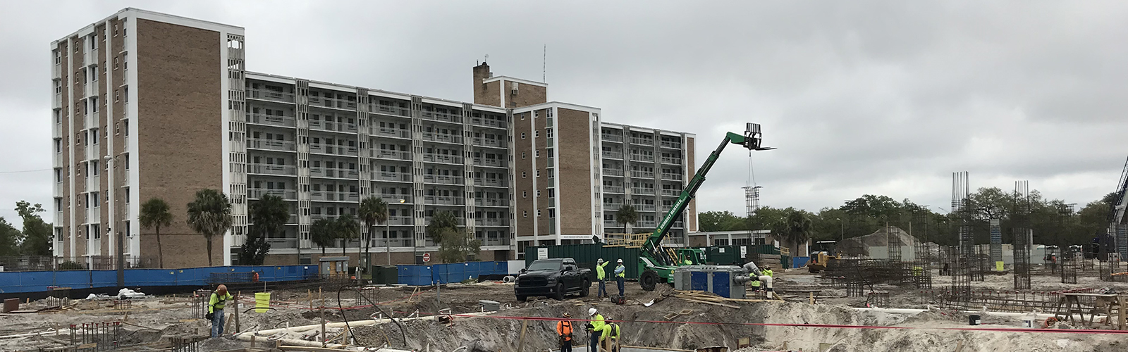 Work crews complete demolition of the North Boulevard Homes public housing and start construction on the West River redevelopment project.