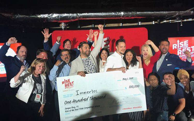 Tampa startup Immertec took the $100,000 grand prize at the Rise of the Rest tour's pitch competition. 