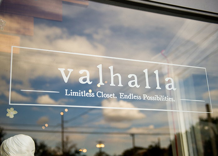 Valhalla invites shoppers to customize their closet.