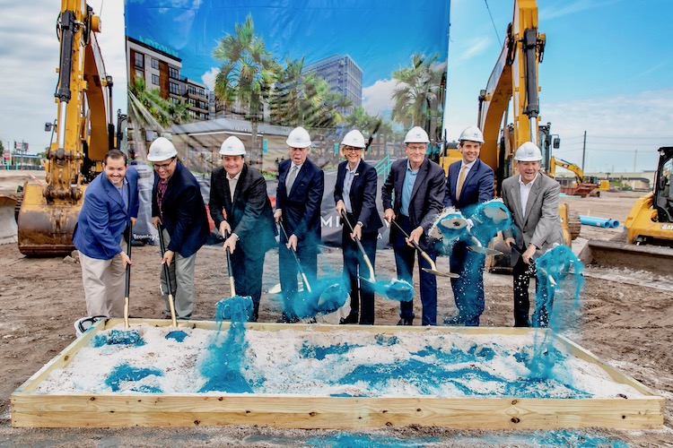 Bromley Companies celebrate the start of vertical construction at $500M Midtown Tampa.