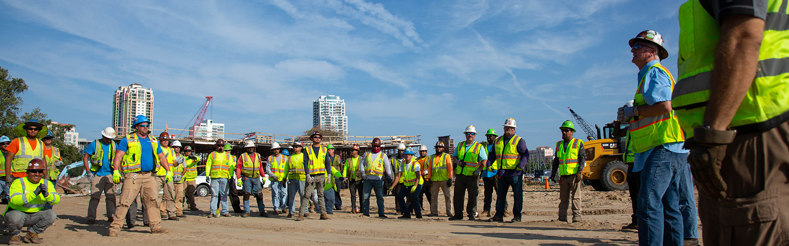 The Skanska USA construction crew at St. Pete Pier during Safety Week.