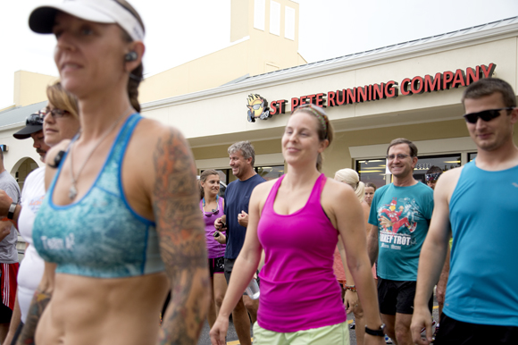 St Petersburg Running Company Thursday Run Club heads out to the Pinellas Trail. 