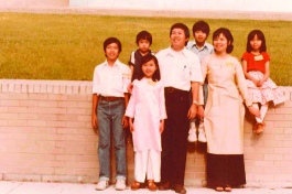 The Nguyen family at a Vietnamese New Year festival in 1981 at the University of South Florida.
