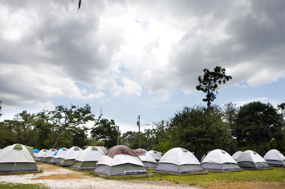 Current tent housing at Pinellas Hope. 