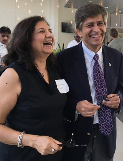 Molekule inventor, Dr. Yogi Goswami, distinguished professor and a lifetime inventor in the Florida Inventor’s Hall of Fame, and his wife Lovely Goswami.