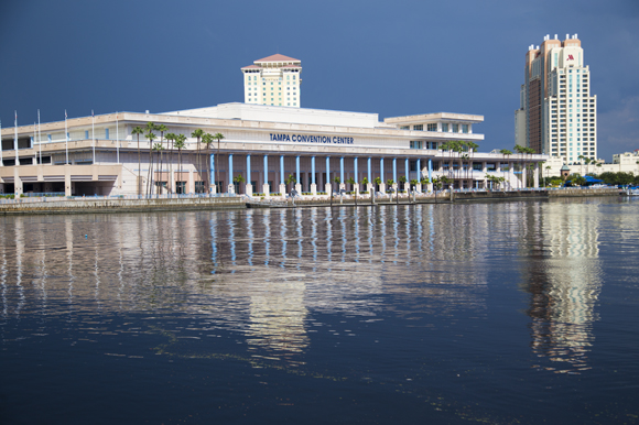 The Tampa Riverwalk at the Tampa Convention Center. 