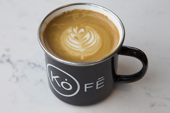 Latte from Kofe at the Hall on Franklin.