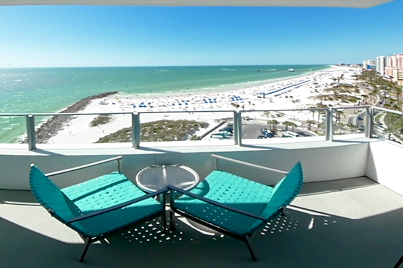 Clearwater Beach view from Opal Sands room. 