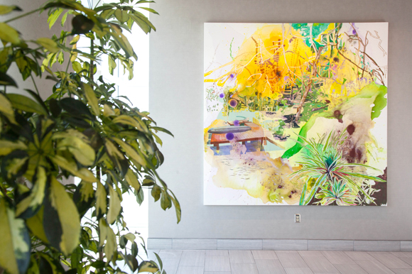 Elisabeth Condon's piece entitled 'Verdant Tampa Bay' inspired by local flora and landscapes.