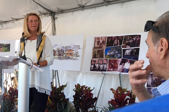 Domain Homes' Founder and President Sharon McSwain at groundbreaking in West Tampa.