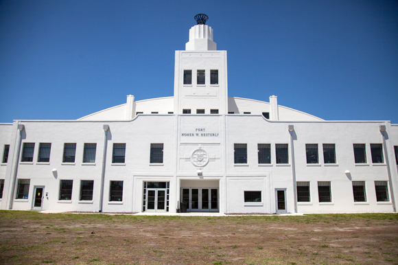 Fort Homer W. Hesterly National Guard Armory, built in 1941, has been renovated into the Bryan Glazer Family JCC in West Tampa.