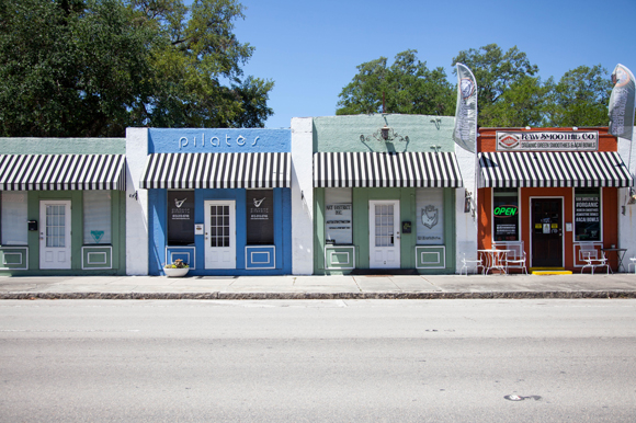 Colorful local businesses in West Tampa near JCC.