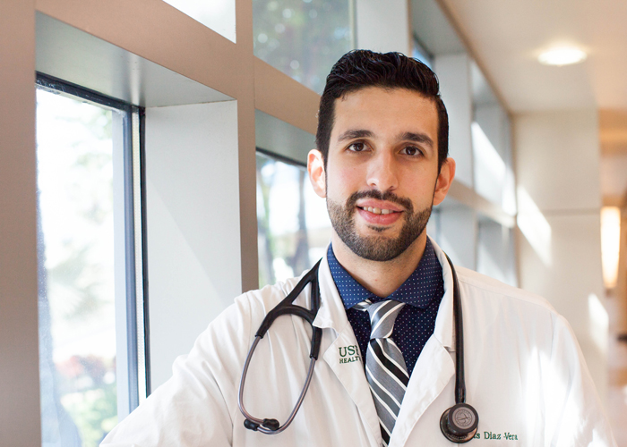 Jesus Diaz Vera, a M.D. candidate at the USF Morsani College of Medicine is set to be a doctor in March of next year. 