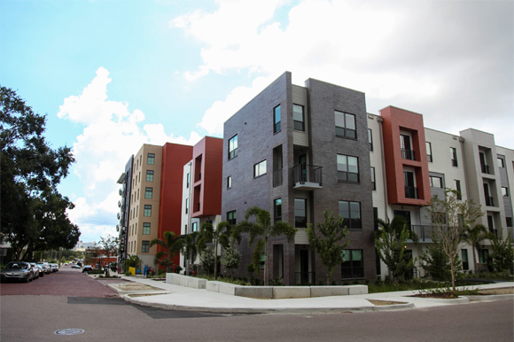 The Pearl apartments near Armature Works in Tampa Heights. 