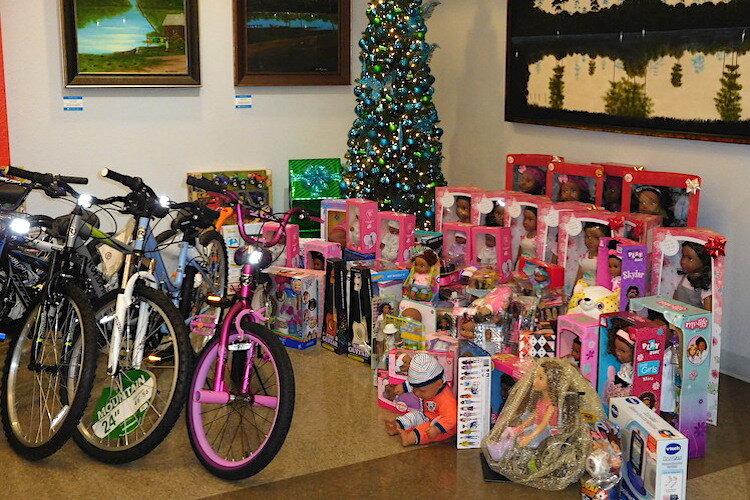 Gifts collected during the Woodson Museum's children’s toy holiday drive.