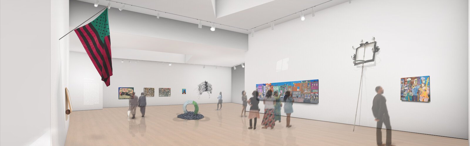 Vision for future gallery space at new, modern Dr. Carter G. Woodson African American Museum. 