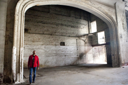 George Carter looks around the old Rialto Theatre after closing escrow. - Julie Branaman
