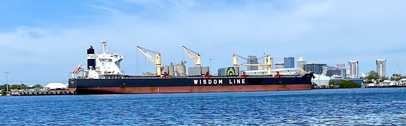 Wisdom Marine Lines, a Taiwanese shipping company, transports freight on bulk carriers to ports around the world, including Port Tampa Bay.