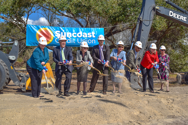The Suncoast Credit Union breaks ground on new building.