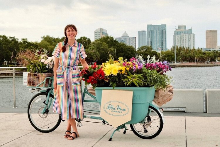 Kali Rabaut, owner of Blue House Florals, and her family moved to Tampa Heights four years ago.