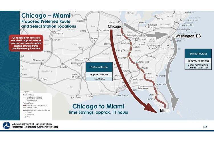 The current proposal for future Chicago to Florida Amtrak service bypasses Tampa.