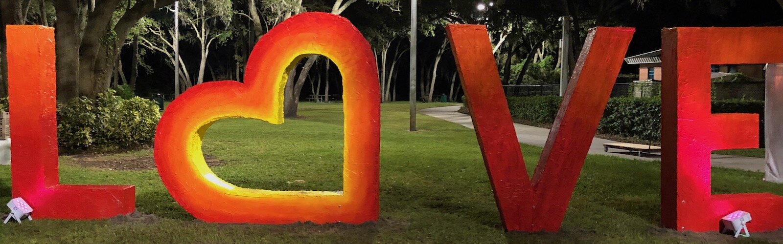 Love sculpture for Harvest Hope Park by Lead Artist Junior Polo was funded by a Treasure Tampa grant by the Gobioff Foundation.