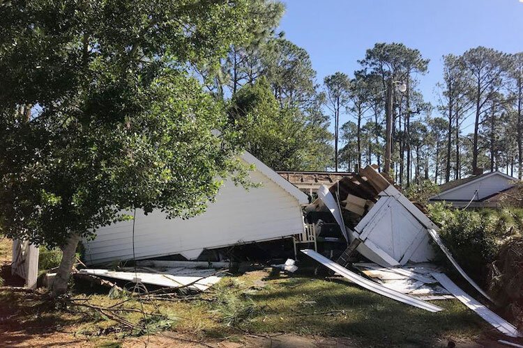 AT&T lines down after hurricane moves through Panama City.