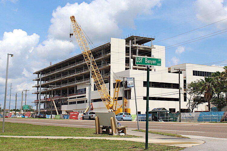 An expansion is underway of the AdventHealth hospital on Fletcher Avenue.