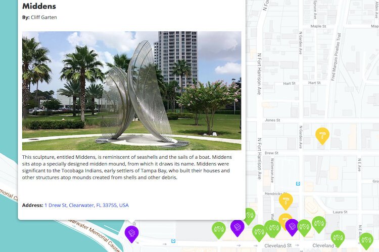 The new interactive map includes descriptions and images of public art in Clearwater so you can plan your visit.