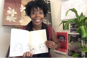 Andresia Moseley reads aloud a children's book, Brown Skin, on Stageworks YouTube channel.