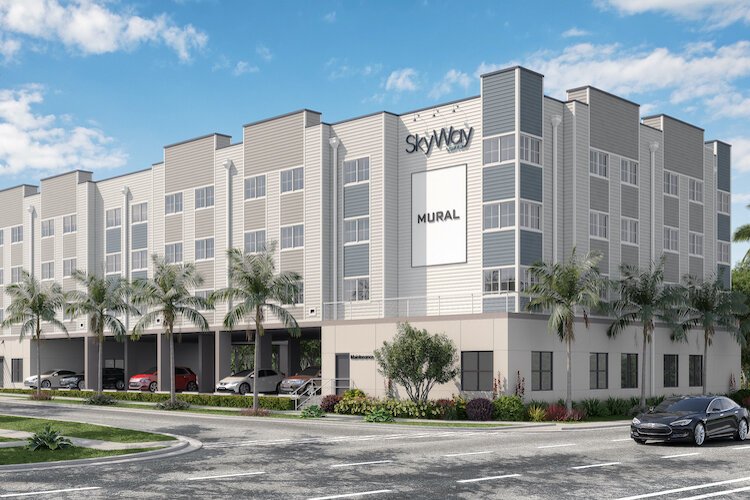 An artist's rendering of the new Skyway Lofts affordable apartments in the Skyway Marina development in St. Pete.