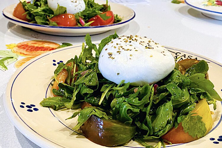 Valenti's Burrata Con Pomodori E Rucola will be featured on the menu of Tampa's new Sicilian restaurant.