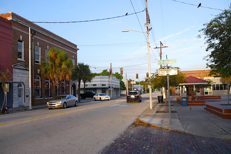 Brick streets and buildings are common in the historic West Tampa neighborhoods.