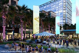 The Midtown Tampa development includes entertainment venues and outdoor space for public gatherings.