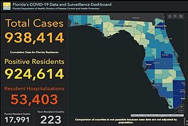 COVID-19 cases reported in Florida as of November 23, 2020.