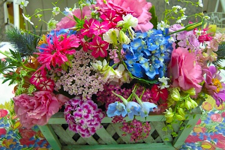 Writer Pamela Varkony creates floral arrangements for special events in her spare time.