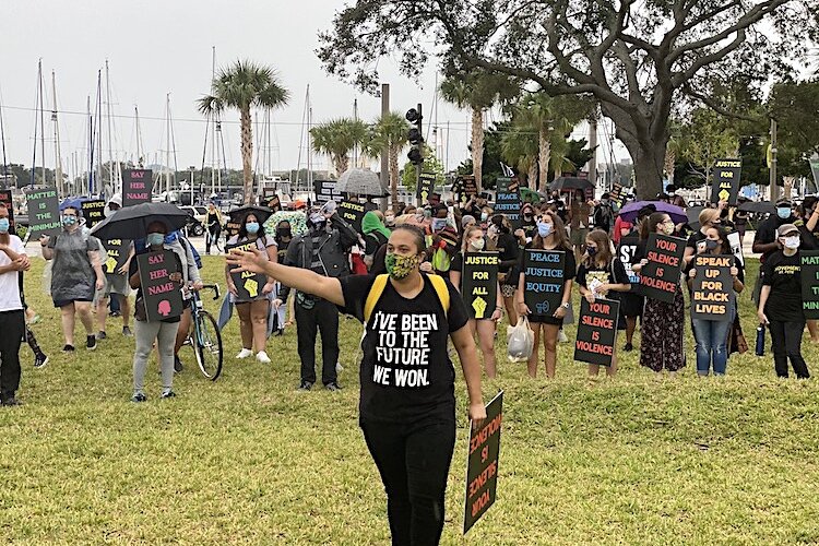 Protestors demand peace, justice, and equality at October rally in St. Pete.
