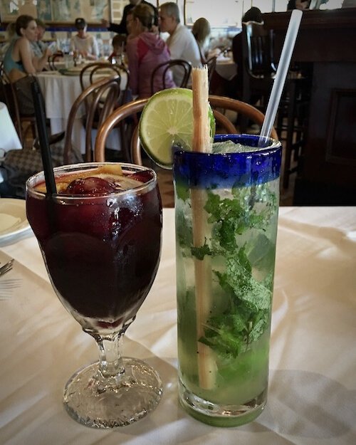 Friends meet up over Sangria and Mojitos at the Columbia Restaurant in Ybor City.