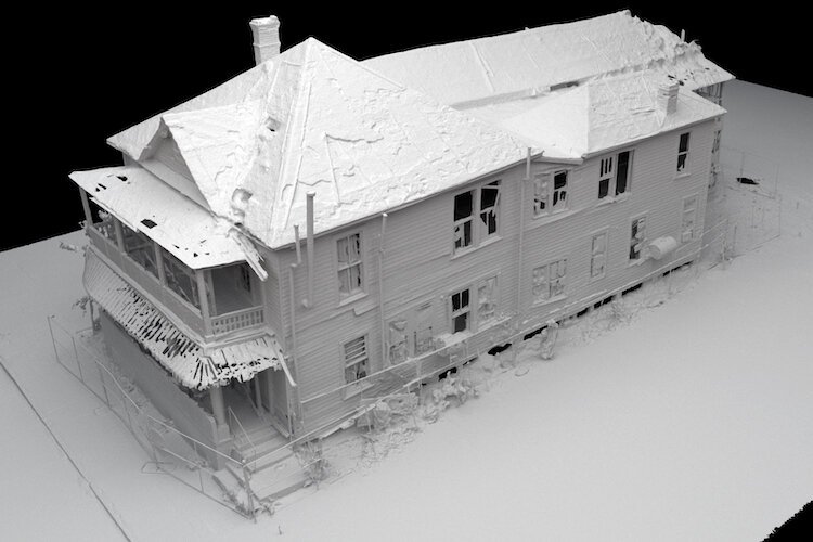 A 3D scan of the historic Jackson House reveals the extent of the restoration work required.