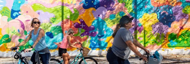 A new bicycle tour of murals in St. Pete encourages fitness. See more photos by Amber Sigman.