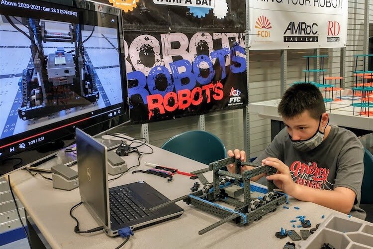One of AMRoC's staple programs is robotics education for teens and kids.