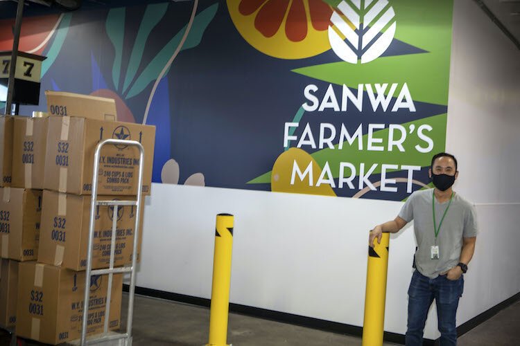 Proprietor Wesley Leung oversees every aspect of Sanwa Farmer's Market, working diligently to maintain Sanwa stock as many suppliers face stock shortages, collateral damage from the COVID pandemic.