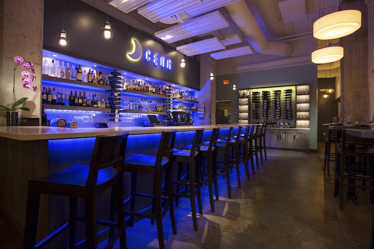 Award-winning Italian restaurant Cena is among the many dining options in the Channel District