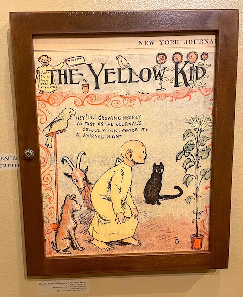 The term “yellow journalism” stems from cartoonist Richard F. Outcault’s character “Yellow Kid,” which was originally created for Joseph Pulitzer’s New York World.