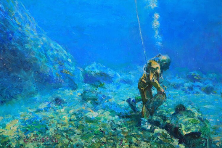 Christopher Still's piece Kalymnos Diver, part of the Florida's Waterways: Homage to Tarpon Springs exhibition